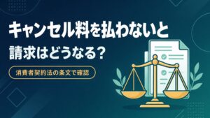 ホテルのキャンセル料を払わない場合の請求の扱いを消費者契約法の条文で確認した記事のアイキャッチ